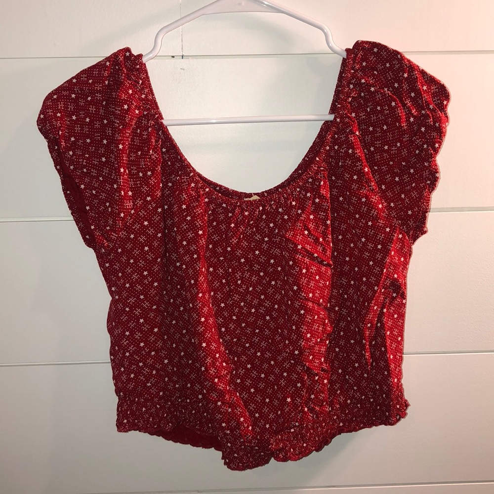 Hollister cropped off-the-shoulder